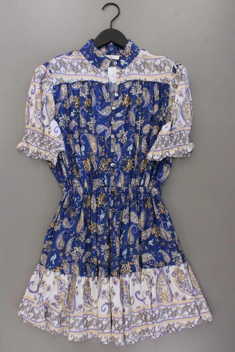 Jaase Kurzarmkleid Gr. XS mit Blumenmuster mehrfarbig aus Viskose