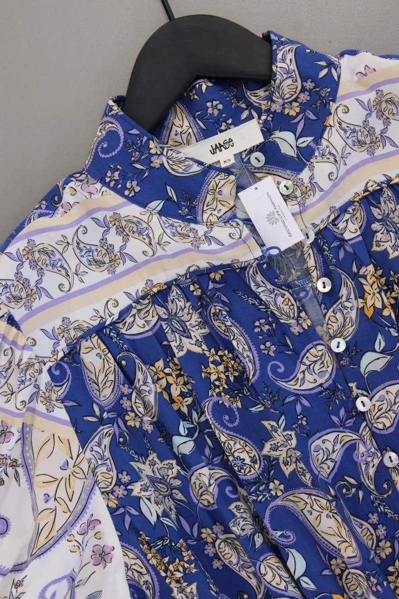 Jaase Kurzarmkleid Gr. XS mit Blumenmuster mehrfarbig aus Viskose