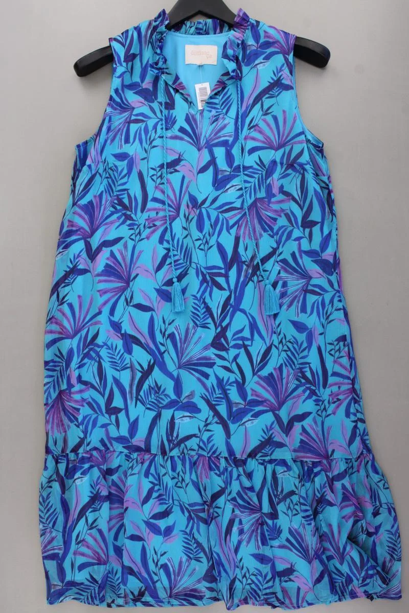 Comme Ça Chiffonkleid Gr. 40 Ärmellos blau aus Polyester