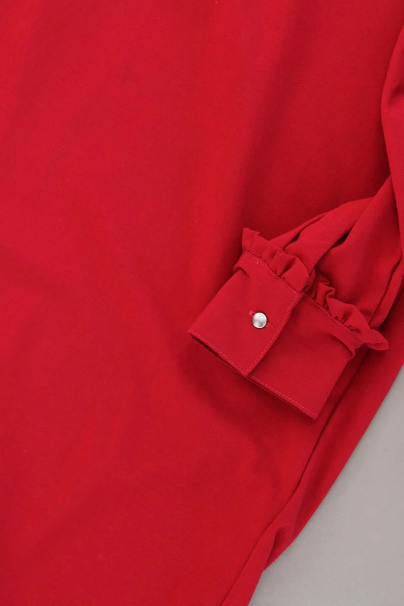 Esqualo Langarmkleid Gr. 44 neuwertig rot aus Polyester