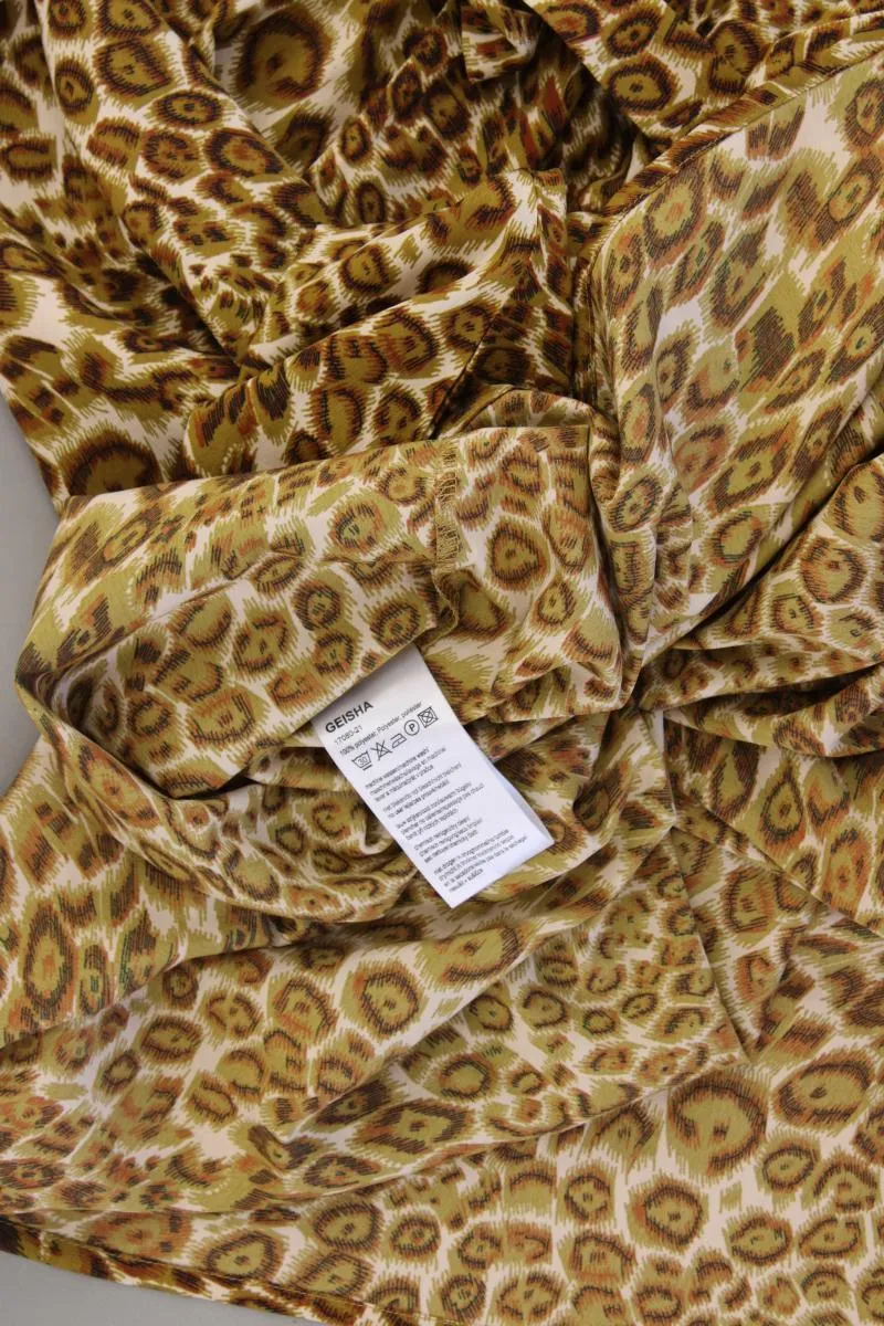Geisha Maxikleid Gr. 34 neuwertig mit Gürtel 3/4 Ärmel braun aus Polyester