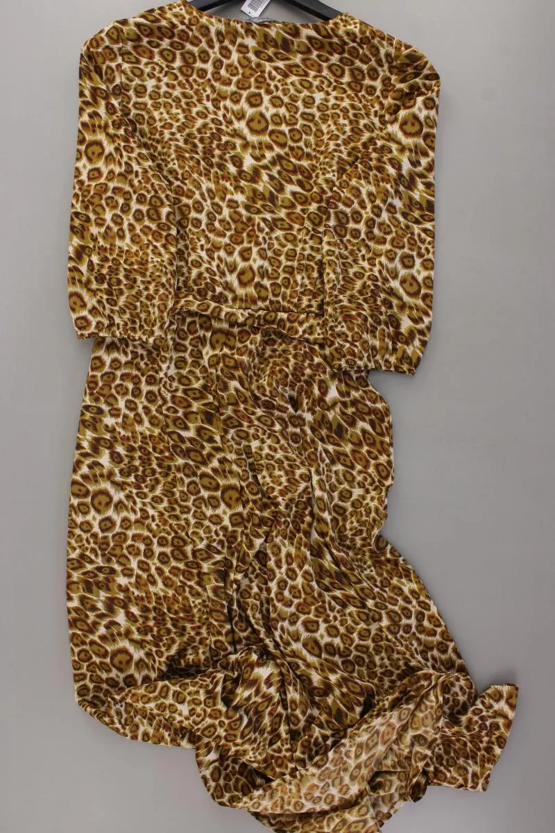 Geisha Maxikleid Gr. 34 neuwertig mit Gürtel 3/4 Ärmel braun aus Polyester