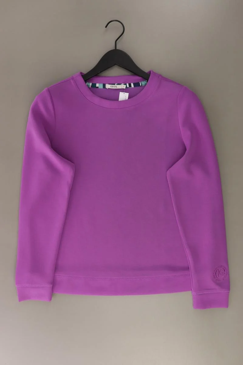 Cecil Langarmpullover Gr. S neuwertig lila aus Polyester