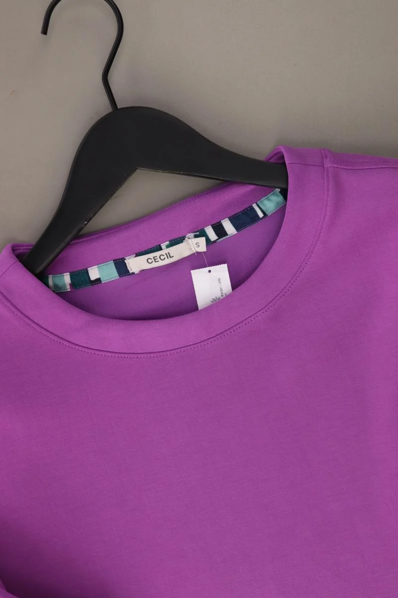 Cecil Langarmpullover Gr. S neuwertig lila aus Polyester