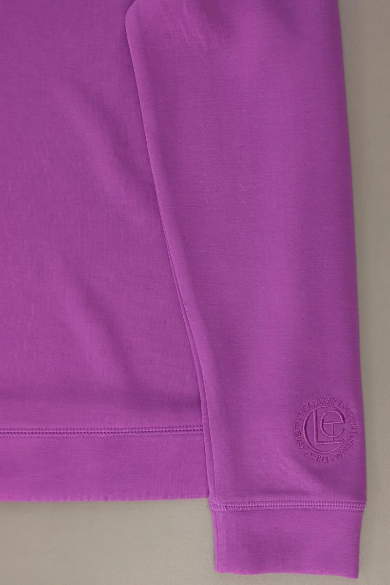 Cecil Langarmpullover Gr. S neuwertig lila aus Polyester