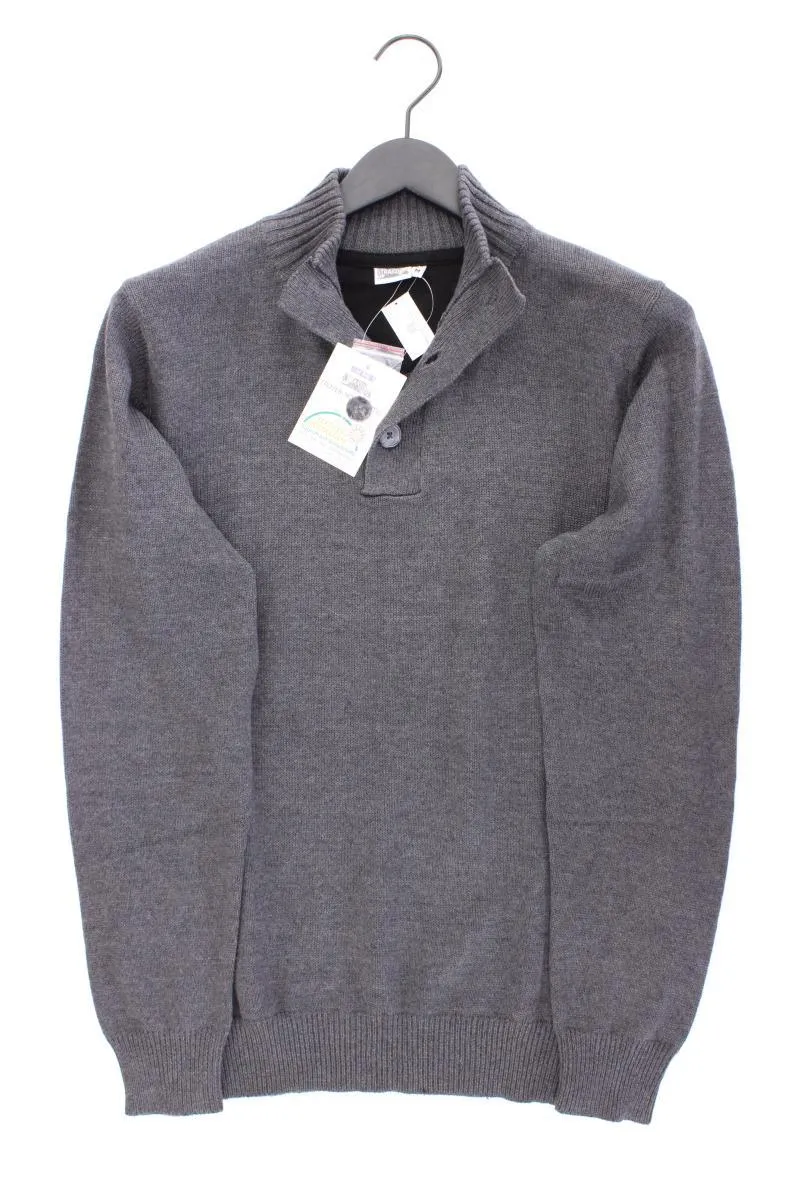 Straight Up Pullover für Herren Gr. M neu mit Etikett grau aus Baumwolle