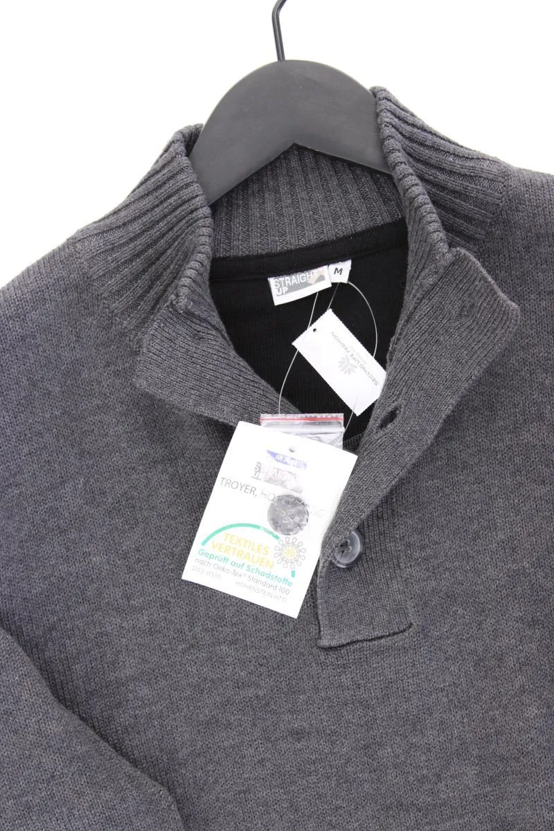 Straight Up Pullover für Herren Gr. M neu mit Etikett grau aus Baumwolle