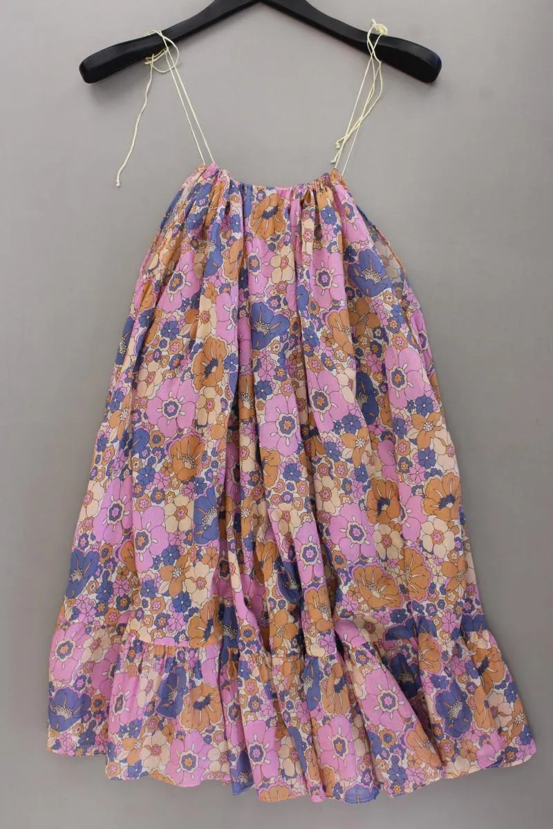 Mango Trägerkleid Gr. L mit Blumenmuster mehrfarbig