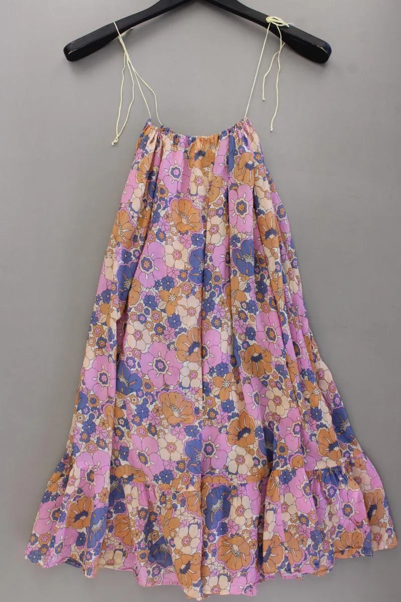Mango Trägerkleid Gr. L mit Blumenmuster mehrfarbig