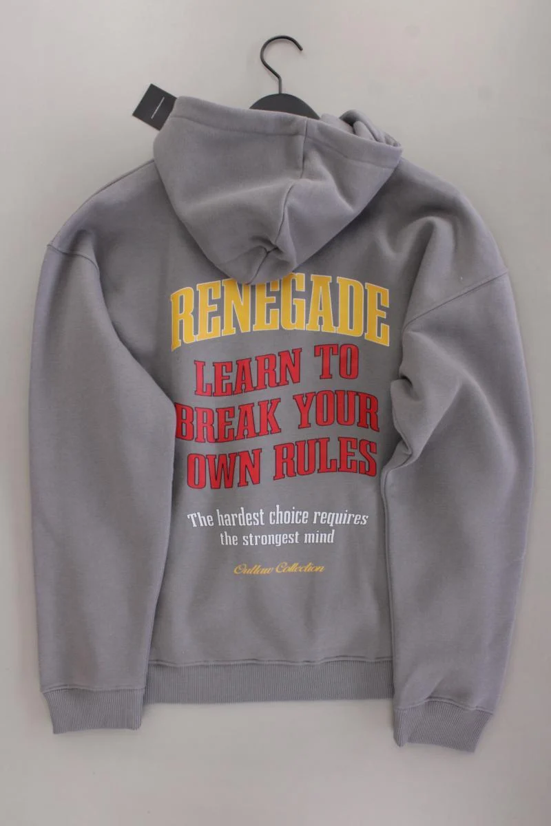 Hoodie für Herren Gr. M neu mit Etikett grau aus Baumwolle
