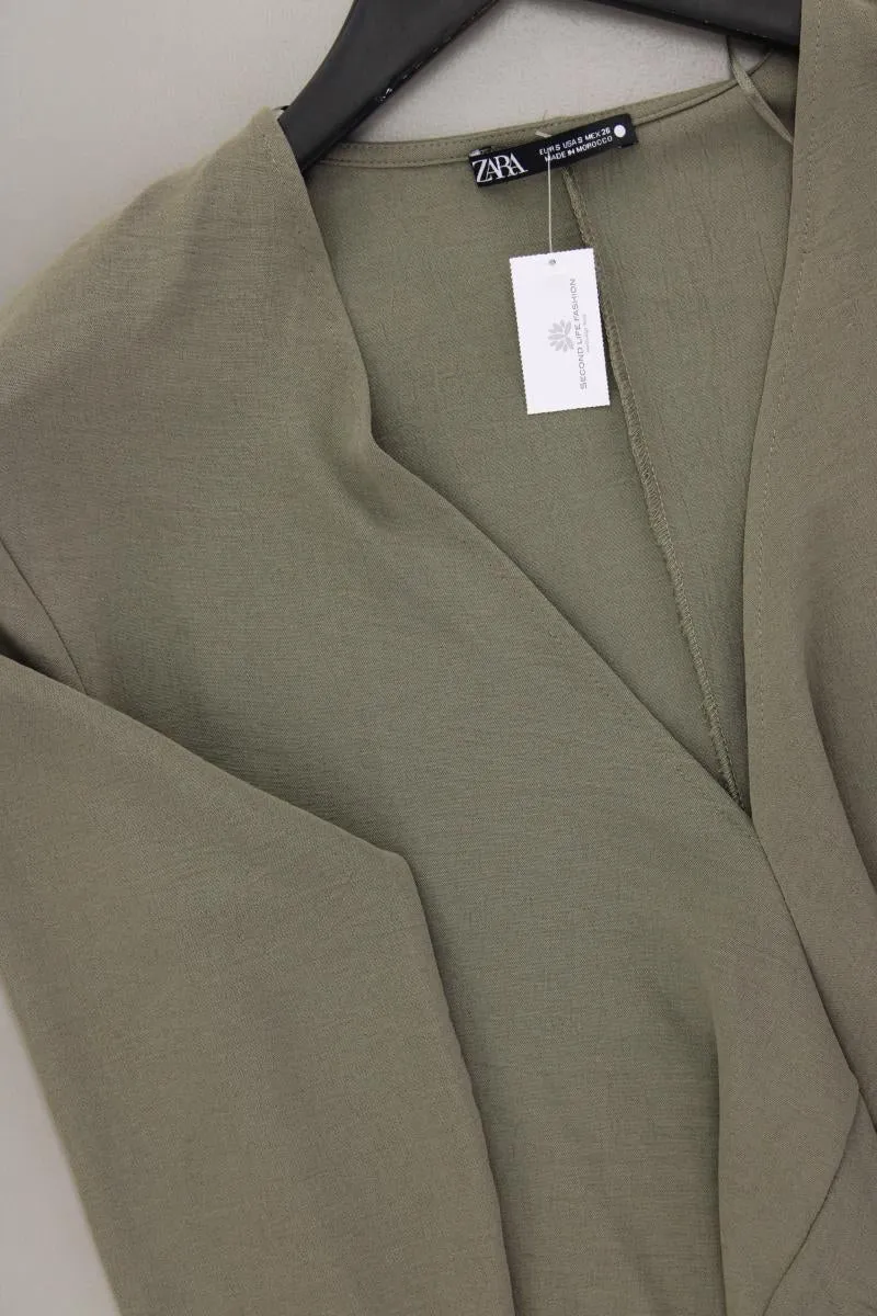 Zara Midikleid Gr. S neuwertig 3/4 Ärmel olivgrün aus Polyester