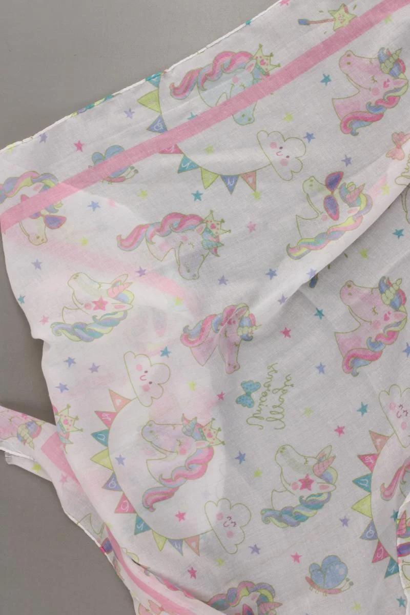 Tuch mit Einhornmuster mehrfarbig aus Polyester