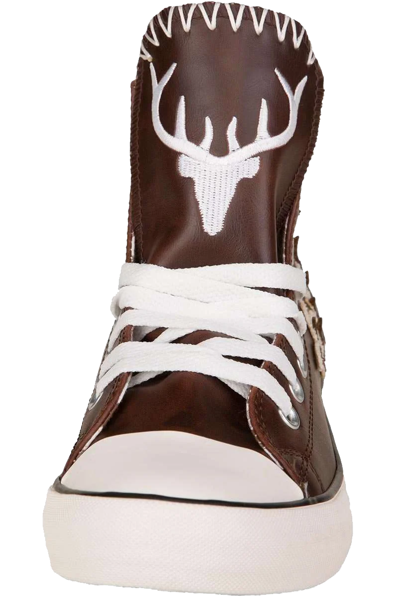 Trachten Sneaker Leder im Chucks-Stil 'Hirsch'