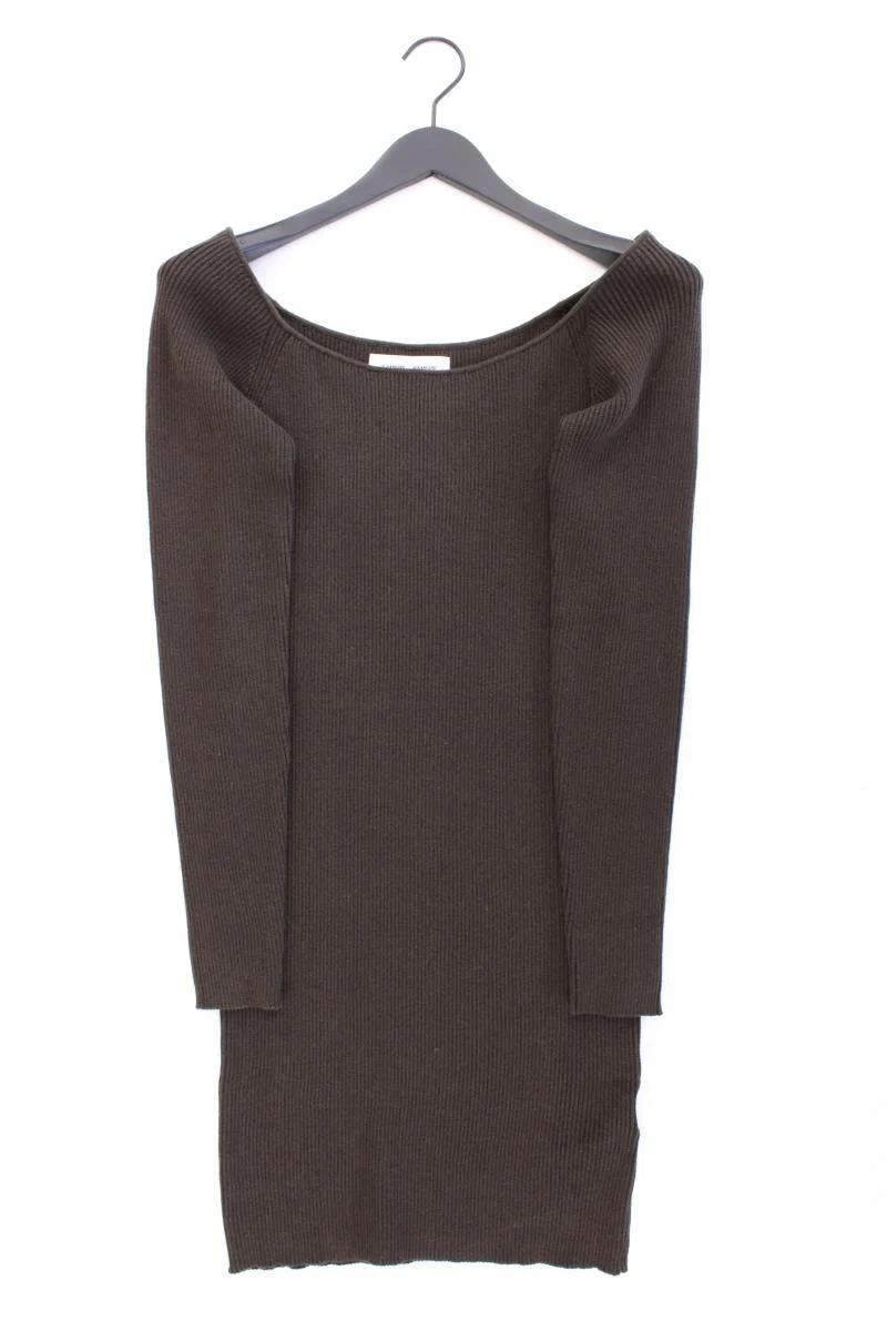 SamsøeSamsøe Strickkleid Gr. L Langarm mit Carmen-Ausschnitt braun aus Baumwolle