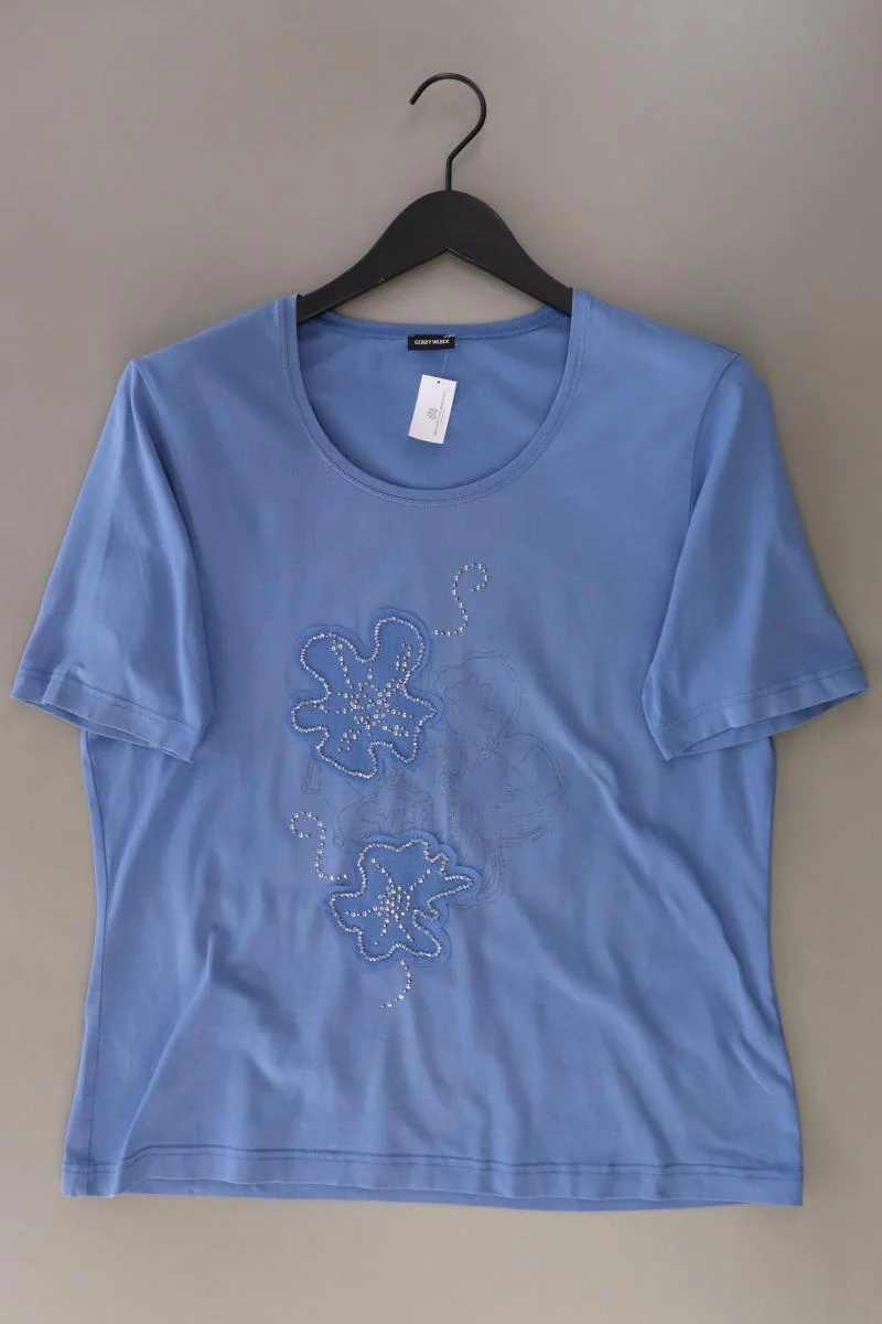 Gerry Weber T-Shirt Gr. 42 Kurzarm blau