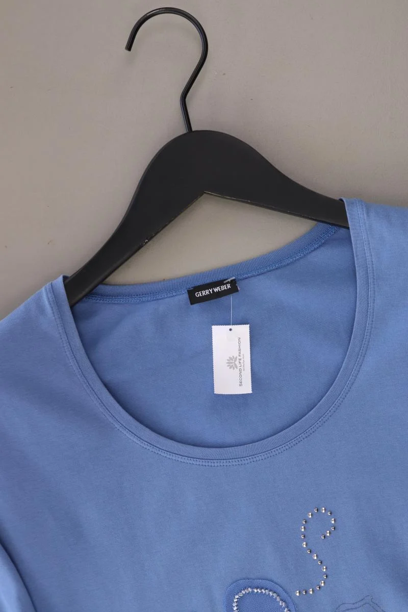 Gerry Weber T-Shirt Gr. 42 Kurzarm blau