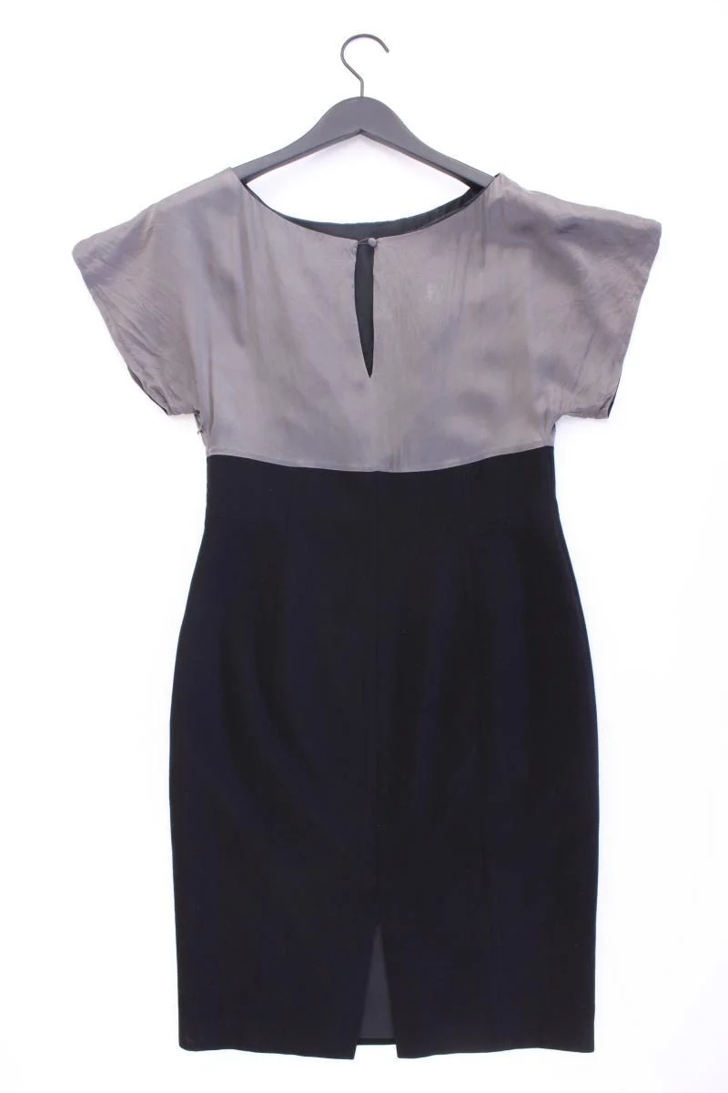 Coast Etuikleid mit Seide Gr. UK 12 (M) Kurzarm grau