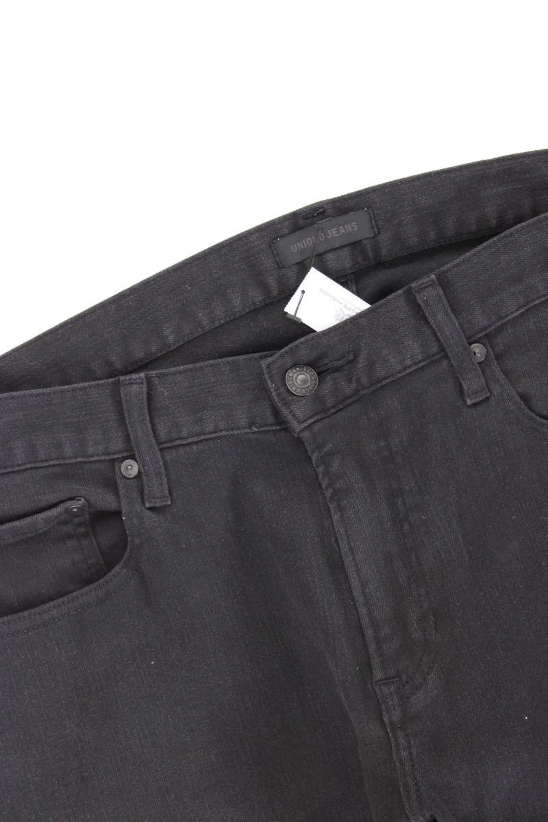 Uniqlo Straight Jeans für Herren Gr. W33/L34 grau aus Baumwolle