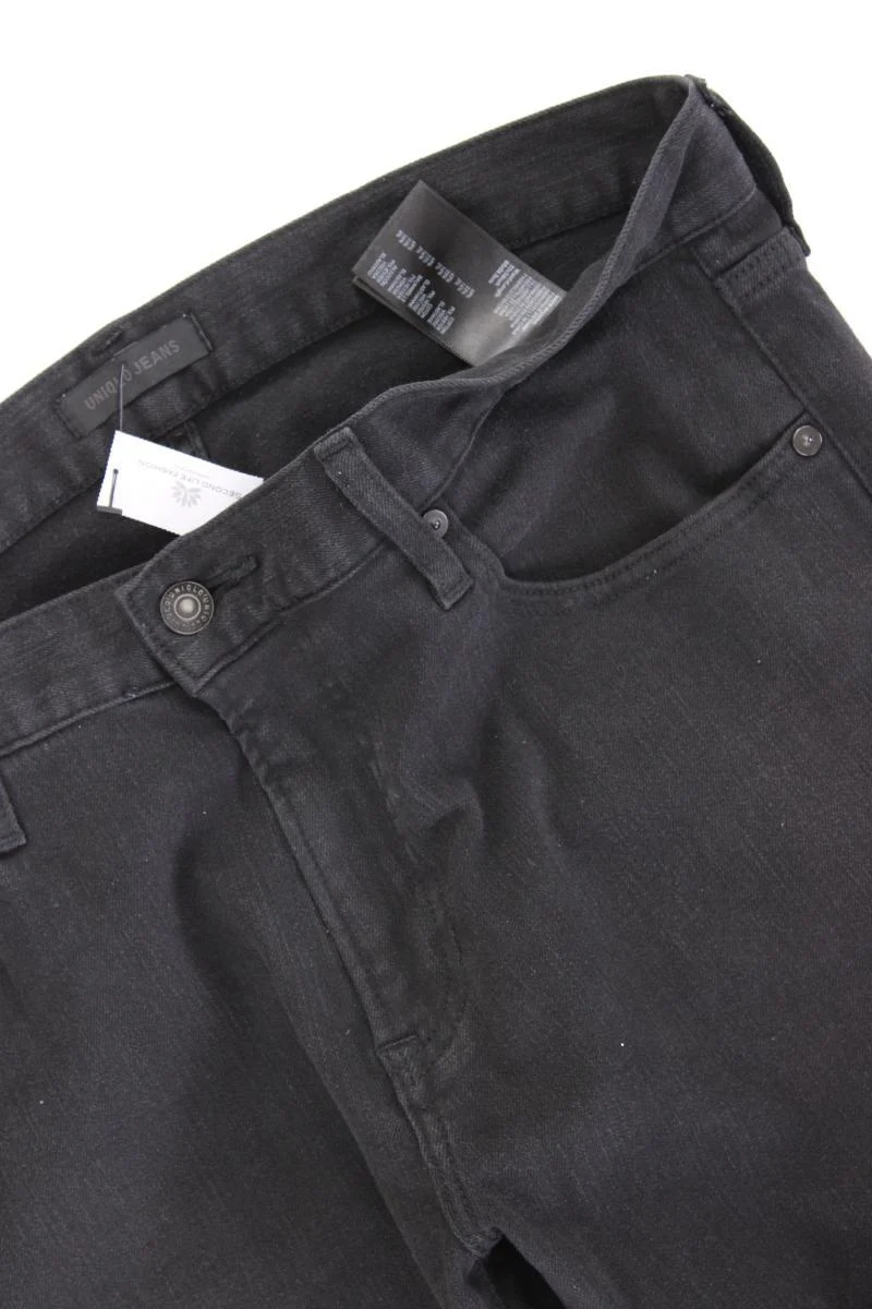 Uniqlo Straight Jeans für Herren Gr. W33/L34 grau aus Baumwolle