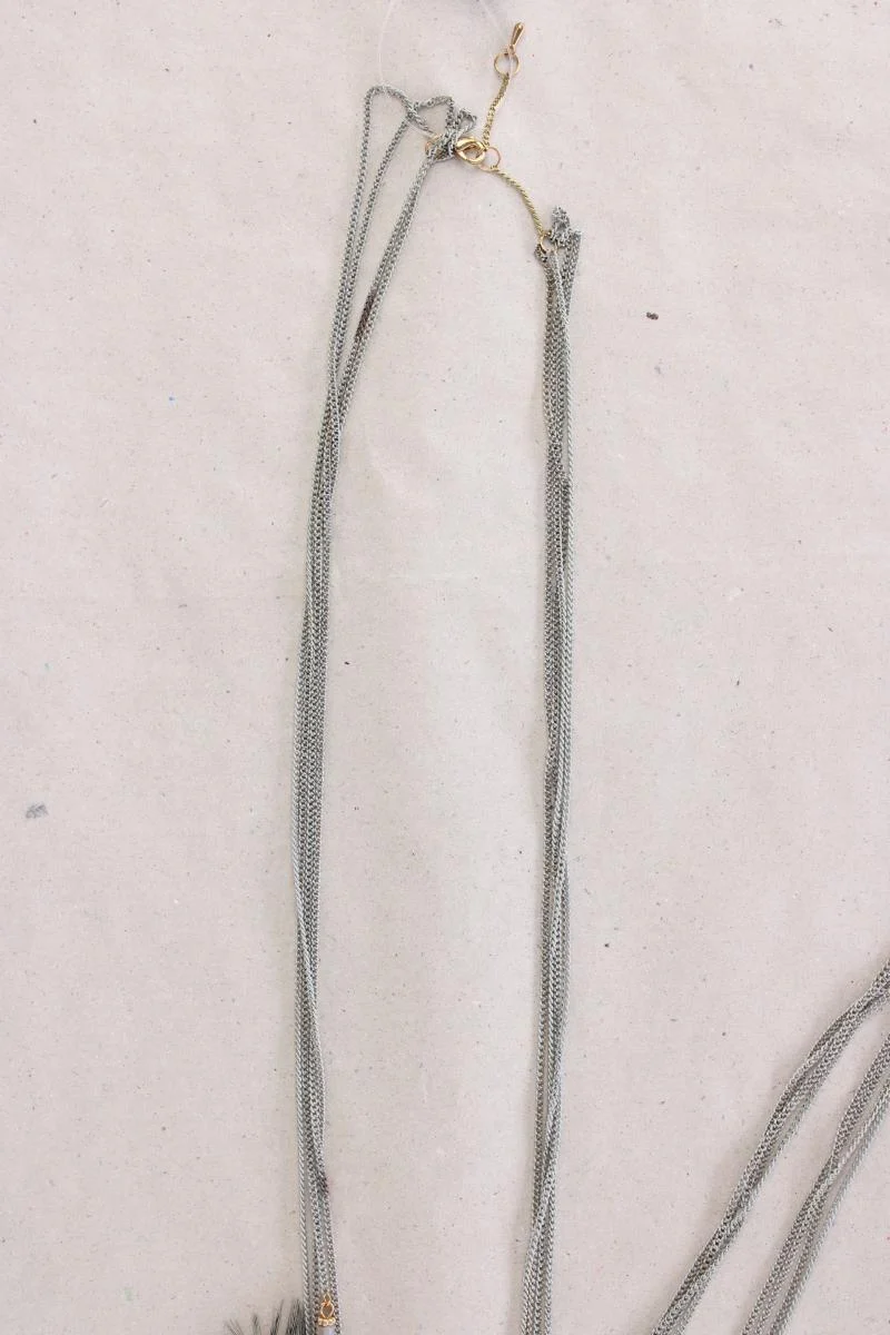 Halskette grau