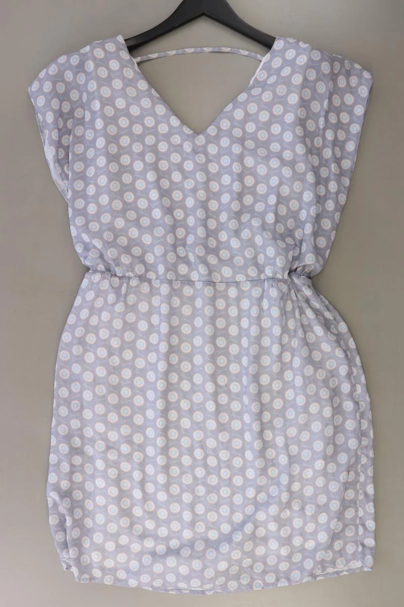 BC Best Connections Chiffonkleid Gr. 44 mit Blumenmuster Kurzarm grau