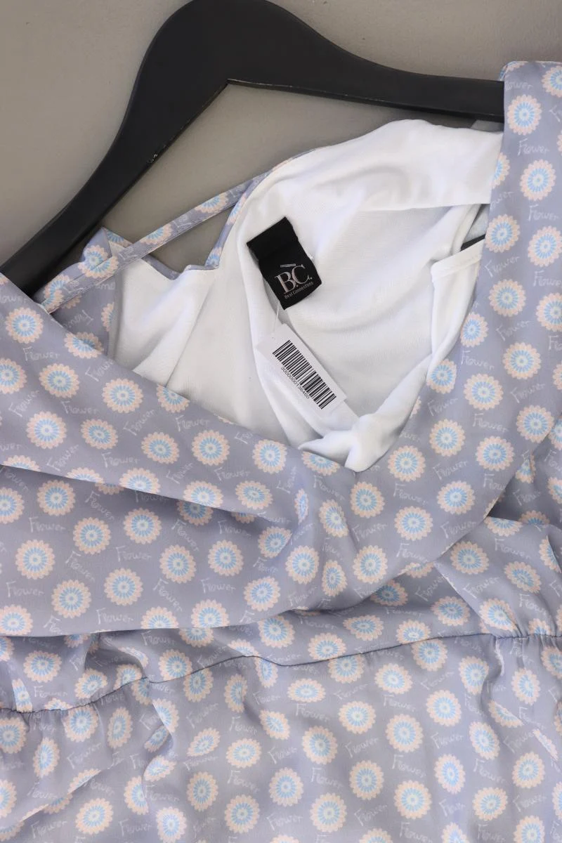 BC Best Connections Chiffonkleid Gr. 44 mit Blumenmuster Kurzarm grau