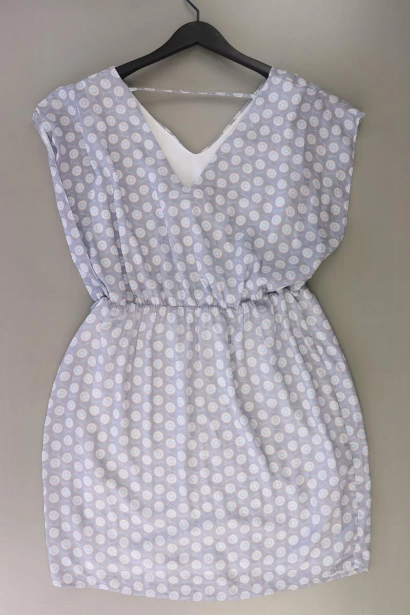 BC Best Connections Chiffonkleid Gr. 44 mit Blumenmuster Kurzarm grau