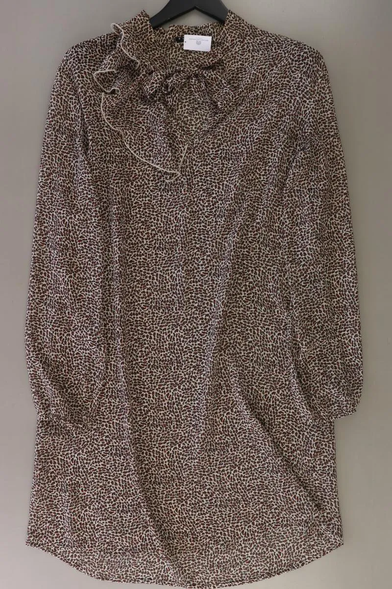 Sisley Langarmkleid Gr. 40 mit Tierdruck braun