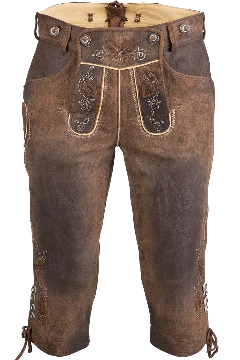 Herren Kniebundlederhose