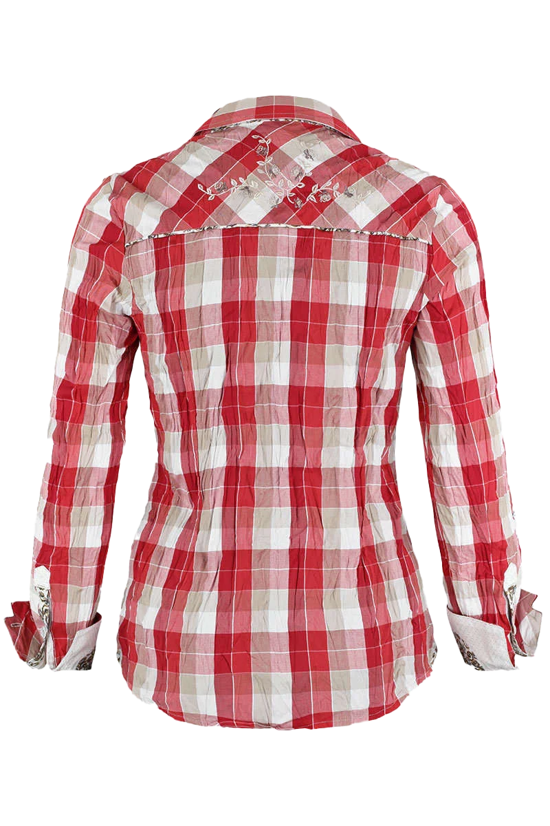 Bluse Langarm Crash-Optik
