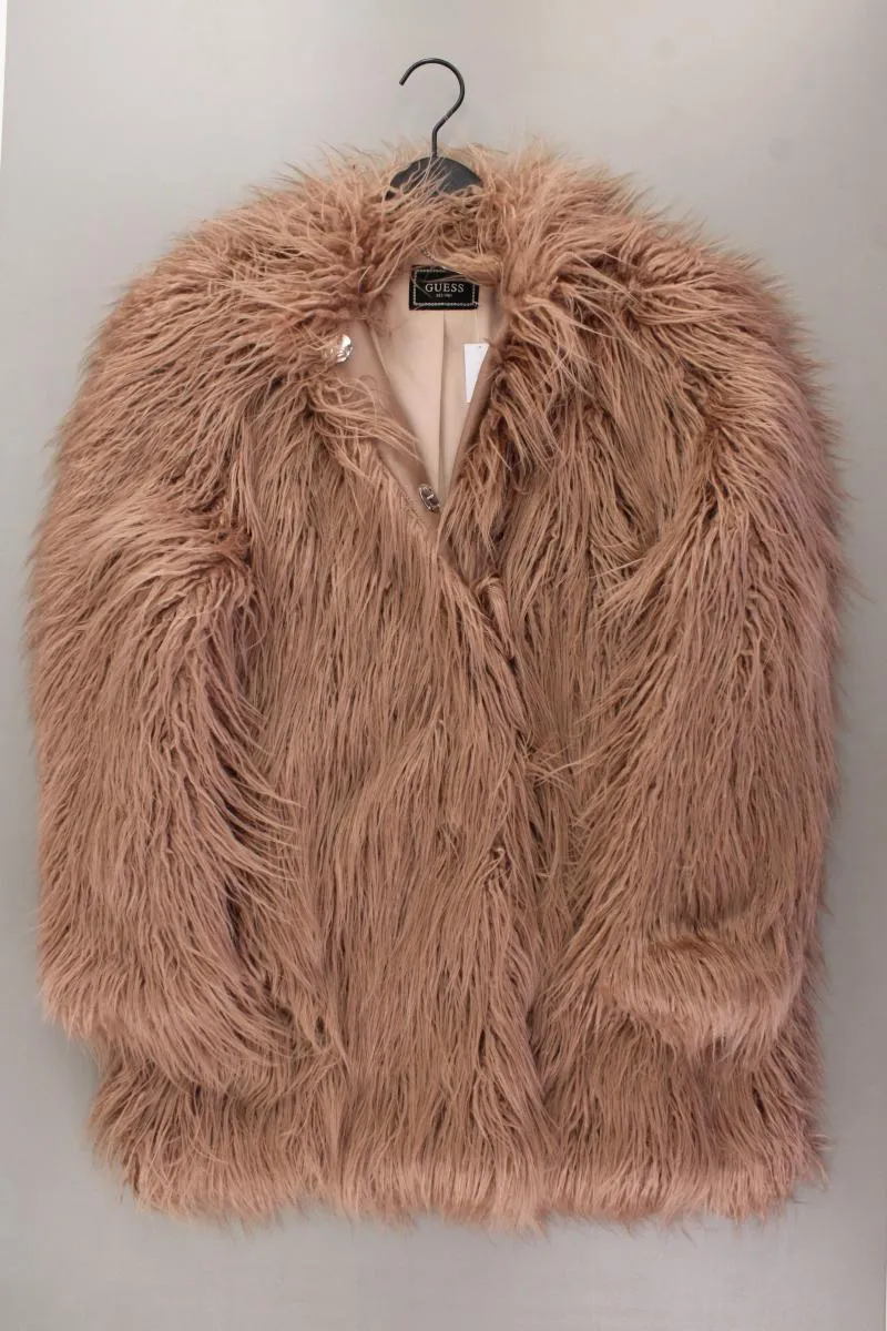 Guess Fransenmantel Kunstfellmantel Gr. M rosa