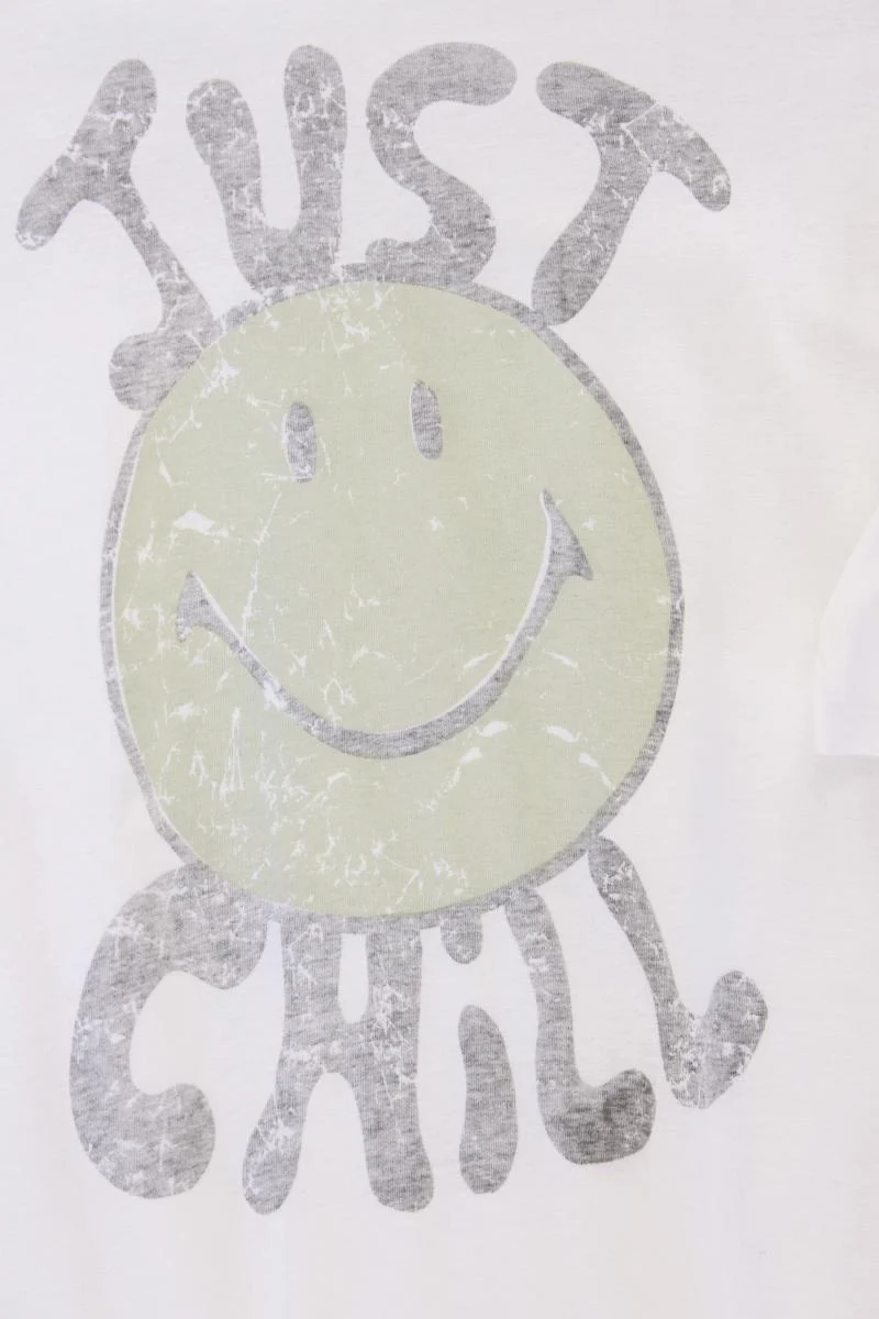 Oui Printshirt Gr. 38 Kurzarm weiß
