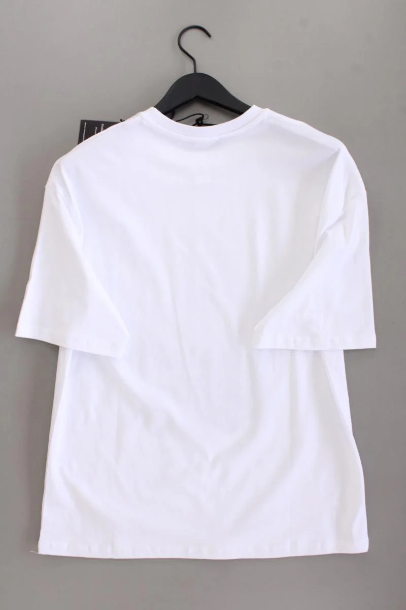 Printshirt für Herren Gr. M neu mit Etikett Kurzarm weiß aus Baumwolle
