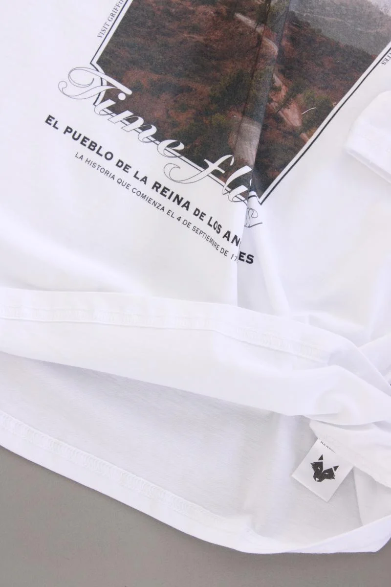 Printshirt für Herren Gr. XL neu mit Etikett Kurzarm weiß aus Baumwolle