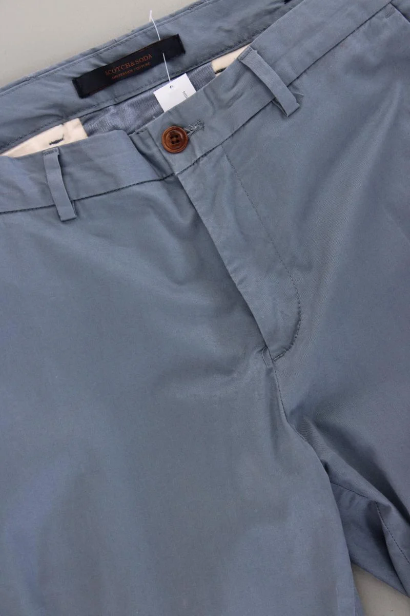 Scotch & Soda Chinohose für Herren Gr. W33/L34 Modell Mott blau aus Baumwolle