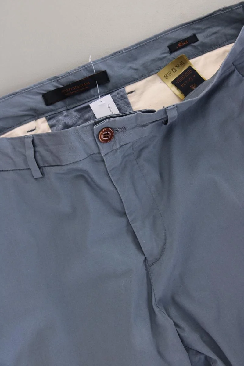Scotch & Soda Chinohose für Herren Gr. W33/L34 Modell Mott blau aus Baumwolle