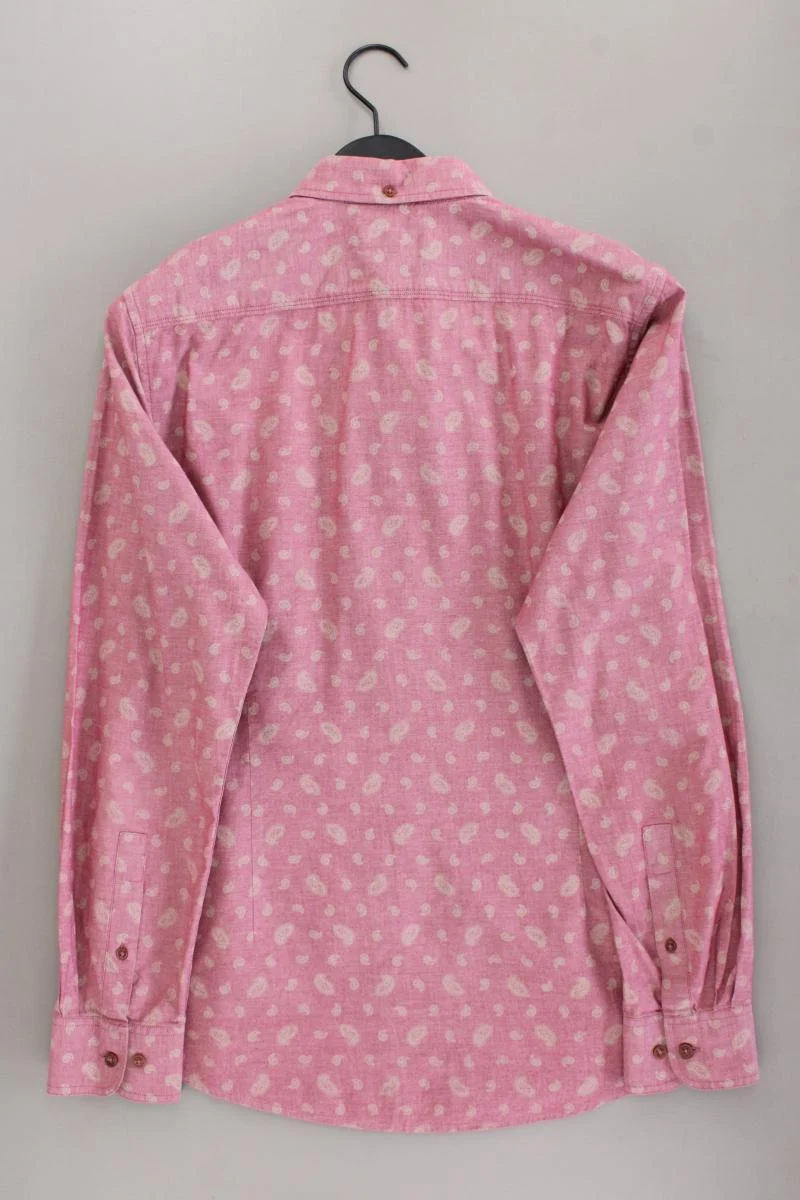 Ben Sherman Langarmhemd für Herren Gr. L mit Paisleymuster rosa aus Baumwolle