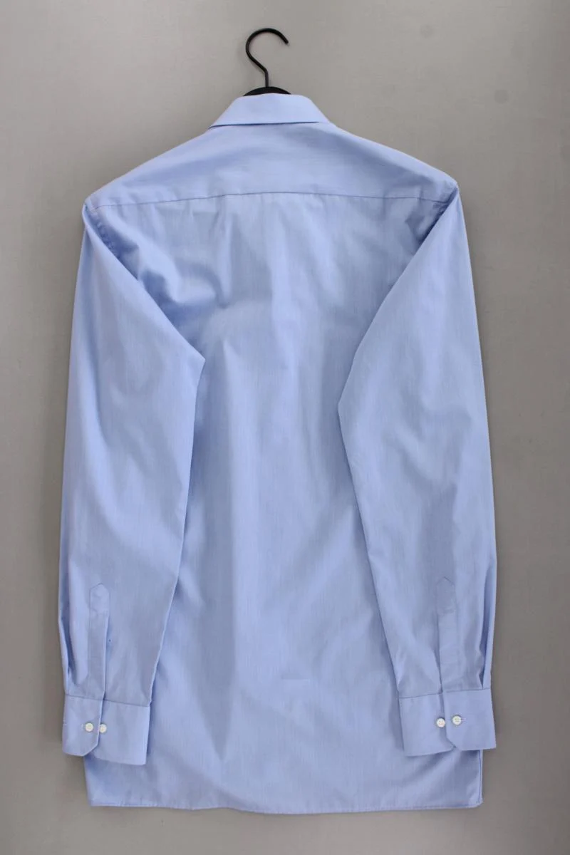 Eterna Langarmhemd für Herren Gr. Hemdgröße 39 blau aus Baumwolle