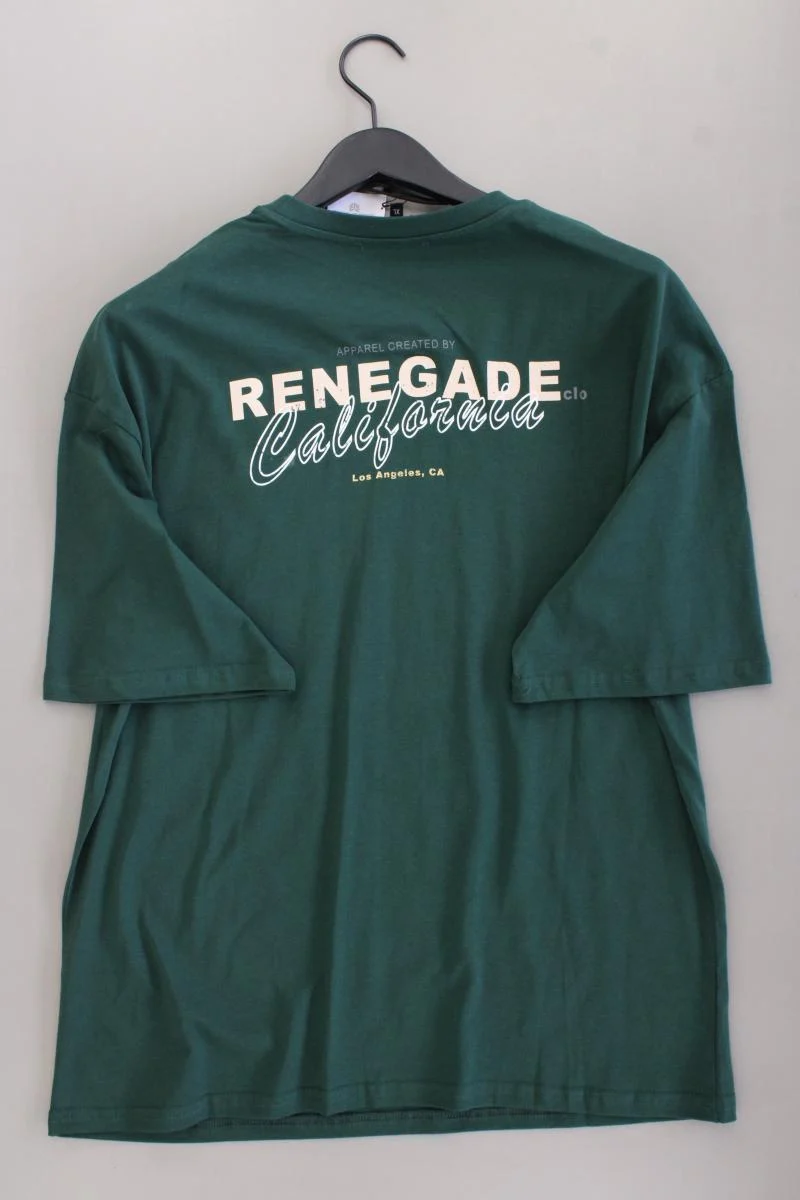T-Shirt für Herren Gr. XL neu mit Etikett Kurzarm grün aus Baumwolle