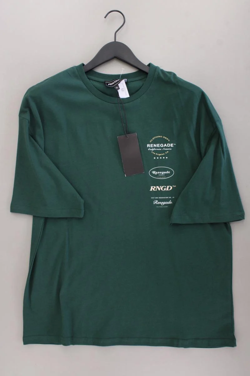 T-Shirt für Herren Gr. XL neu mit Etikett Kurzarm grün aus Baumwolle