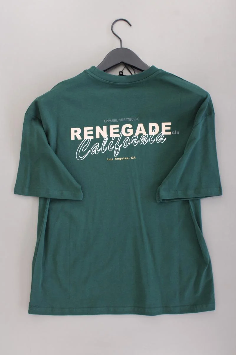 T-Shirt für Herren Gr. XS neu mit Etikett Kurzarm grün aus Baumwolle