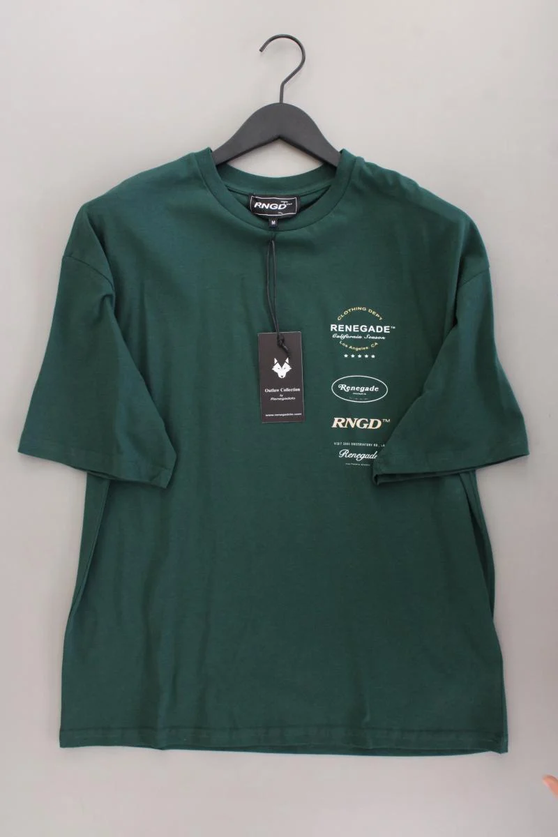 T-Shirt für Herren Gr. M neu mit Etikett Kurzarm grün aus Baumwolle