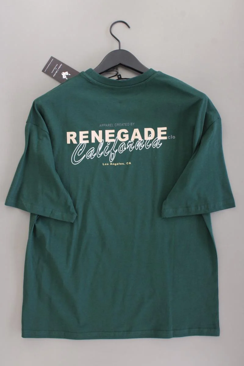T-Shirt für Herren Gr. M neu mit Etikett Kurzarm grün aus Baumwolle