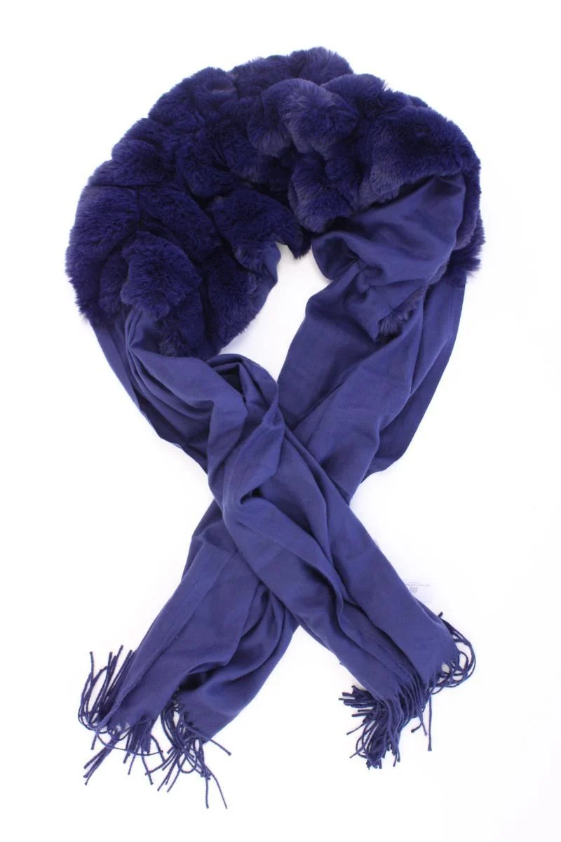 Schal blau aus Viskose