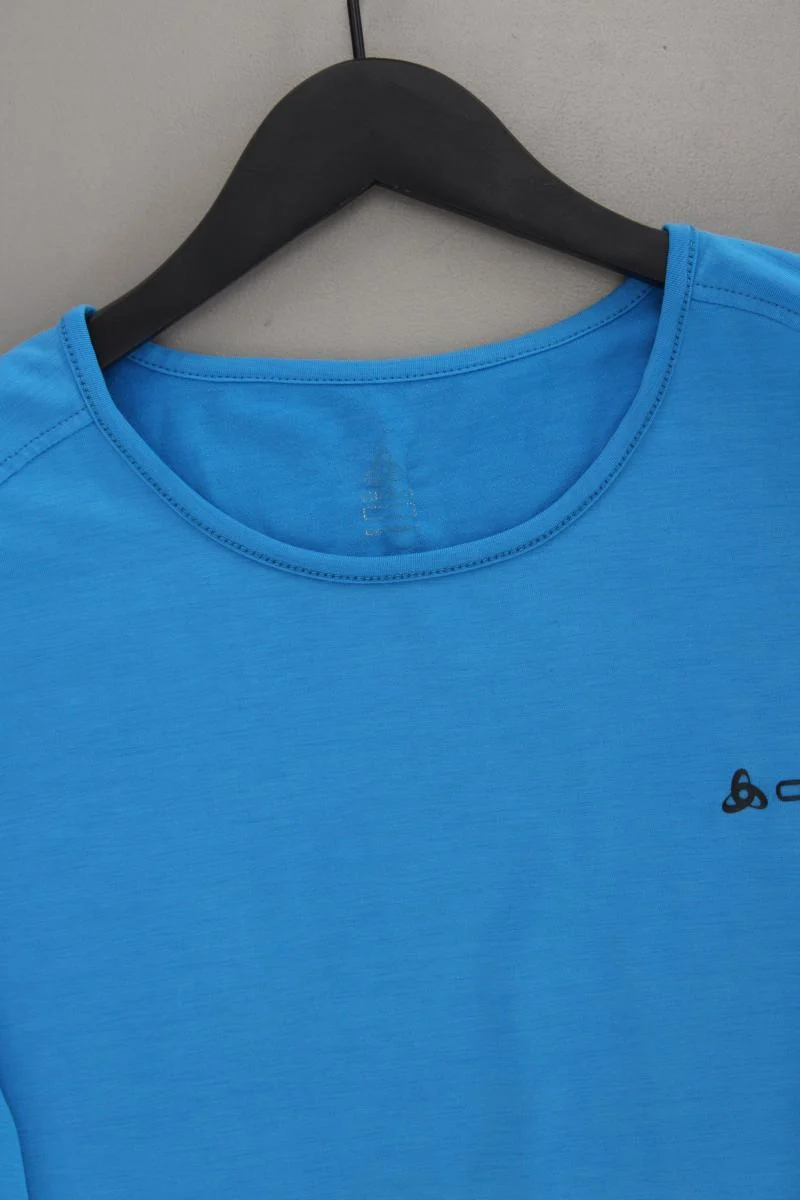 Odlo Sportshirt für Herren Gr. M Kurzarm blau aus Polyester