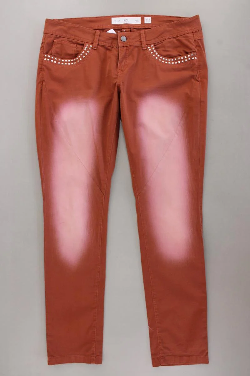 QS by s.Oliver Hose Gr. 44/L32 neuwertig Modell Catie mit Nieten braun