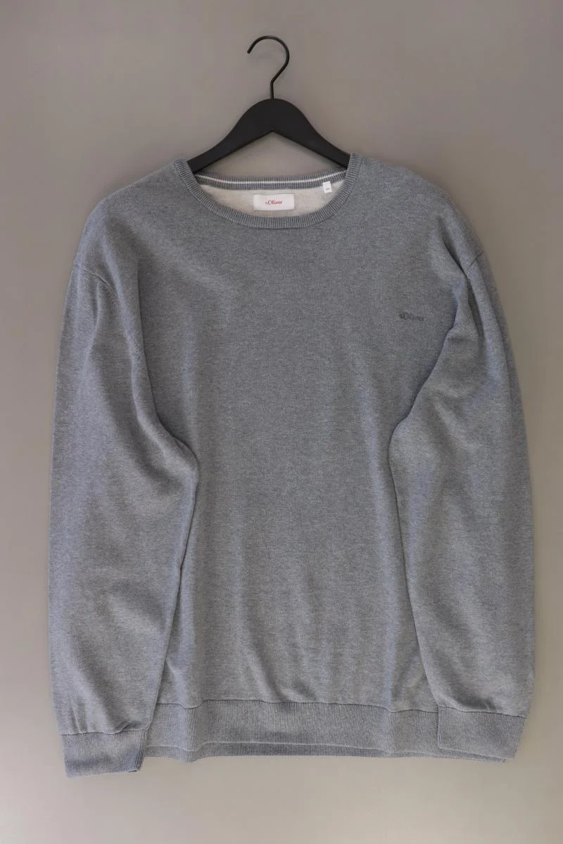 s.Oliver Pullover Gr. 4XL für Herren Gr. XXXL grau aus Baumwolle