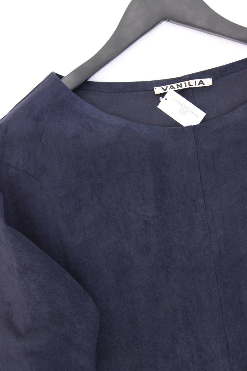 Vanilia Kleid in Wildlederoptik Gr. 38 3/4 Ärmel blau aus Polyester