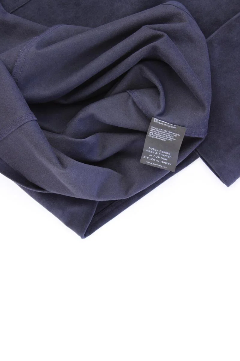 Vanilia Kleid in Wildlederoptik Gr. 38 3/4 Ärmel blau aus Polyester