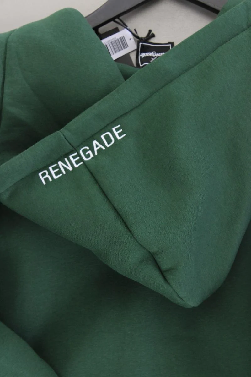 Sweatjacke für Herren Gr. L neu mit Etikett Langarm grün aus Baumwolle